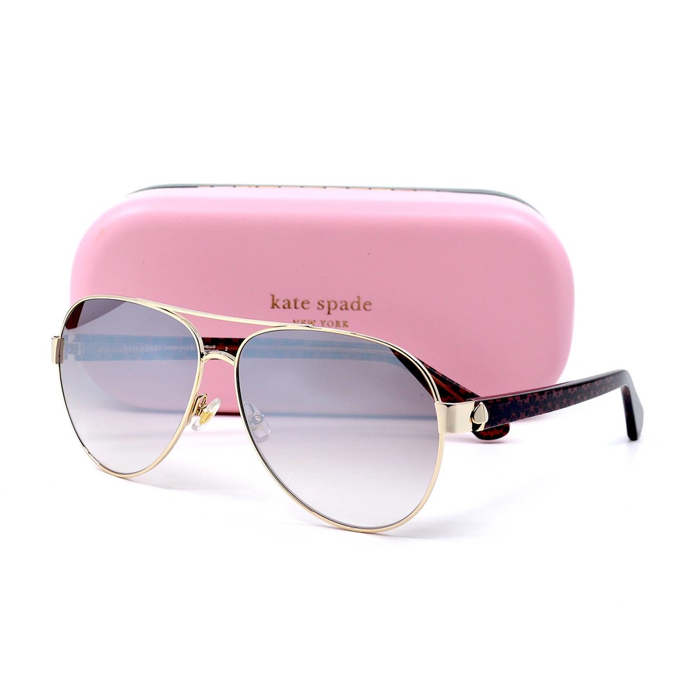 NEW KATE SPADE GENEVA/S EYR GOLD PINK AVIATOR WOMEN'S SUNGLASSES - Picture 8 of 13